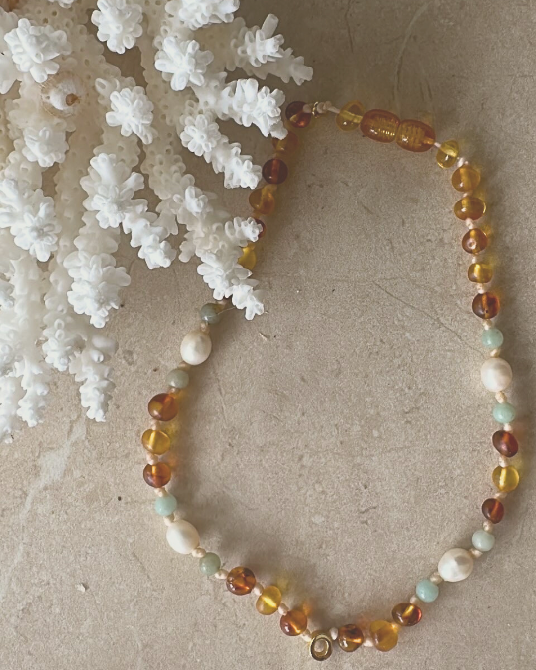 The Cove Initial Teething Necklace